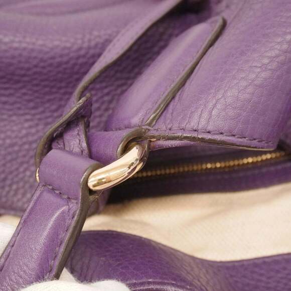 Gucci Soho Handbag 282309 Leather Purple Champagne Women's - Picture 7 of 16